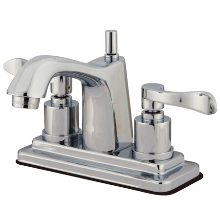 Kingston Brass KS8641DFL 4" Centerset Bathroom Faucet, Polished Chrome KS8641DFL